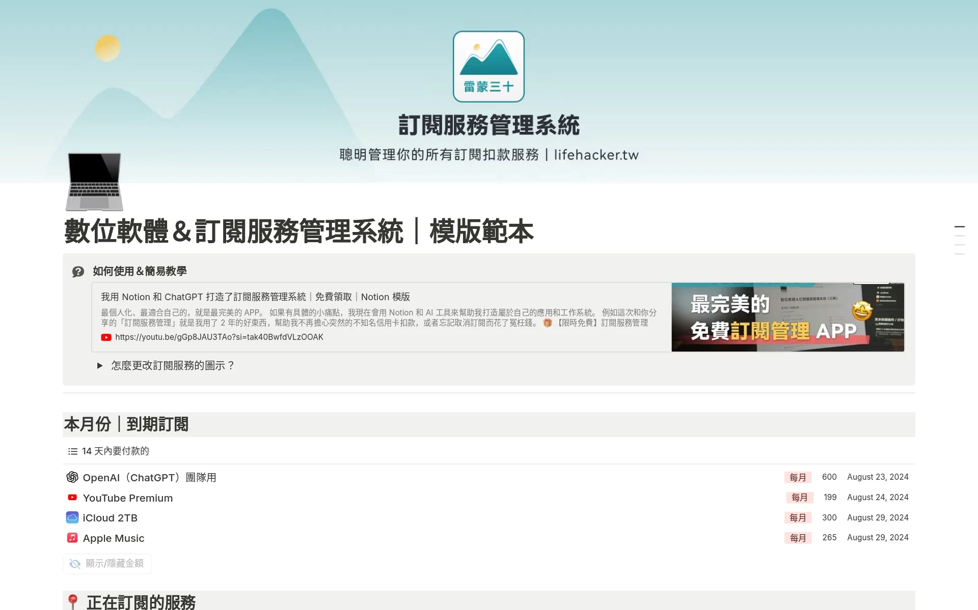 收入不穩定?學生和自由工作者如何運用槓桿投資,提高未來的賺錢能力? 5 digital tools subscription management