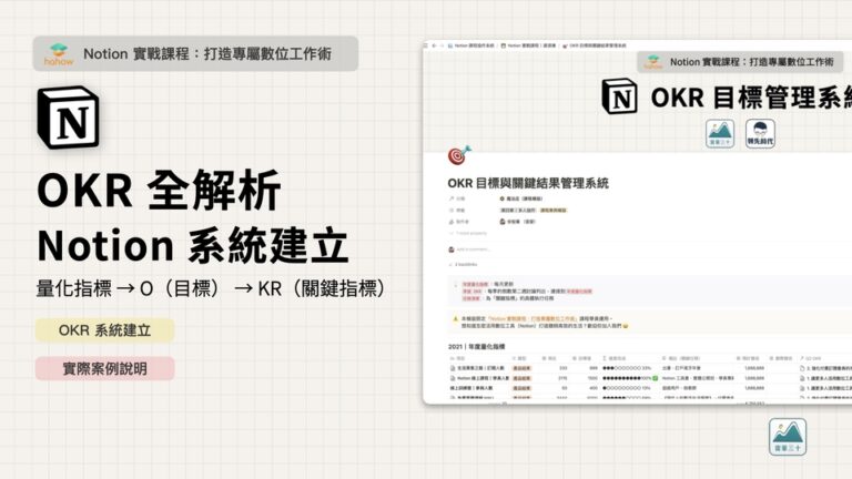 怎麼用 Notion 打造你的 OKR 目標管理系統？