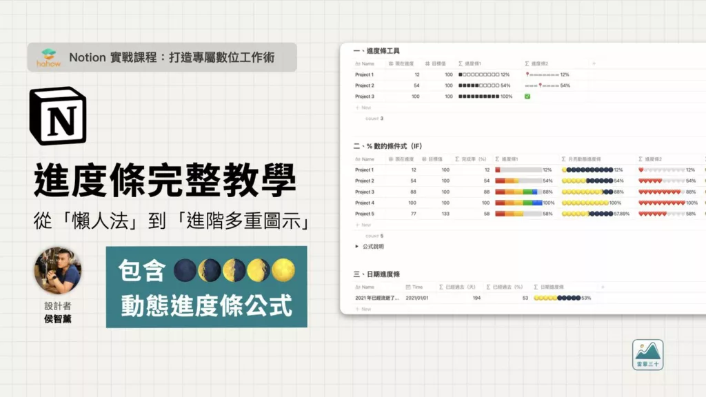 Notion 視覺化進度條公式教學